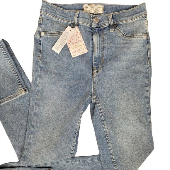 NWT Women's Free People Long & Lean High Waist Denim Jean Sz 27 - Picture 7 of 12